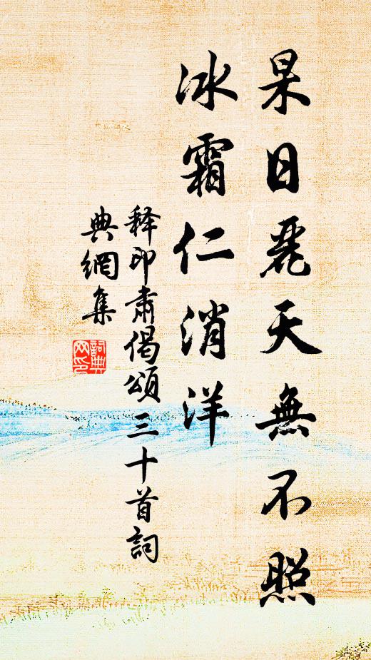 释印肃杲日丽天无不照，冰霜仁消洋书法作品欣赏