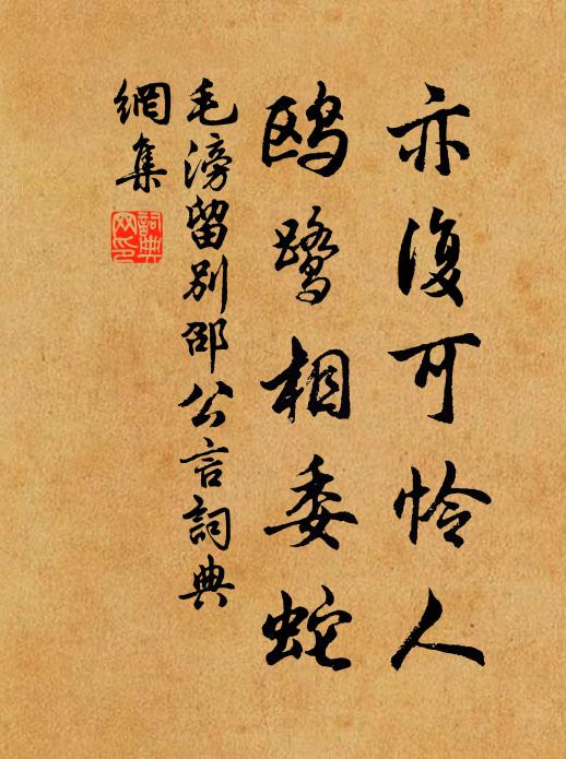 毛滂亦复可怜人，鸥鹭相委蛇书法作品欣赏
