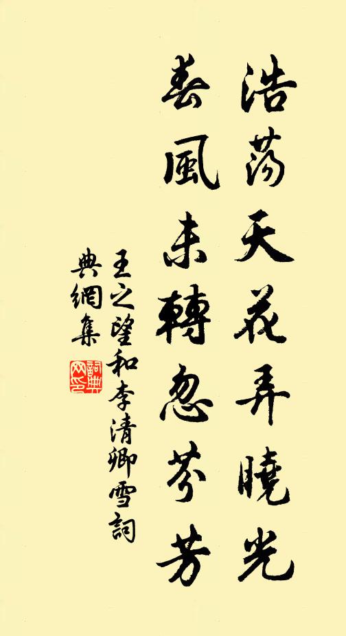 王之望浩荡天花弄晓光，春风未转忽芬芳书法作品欣赏
