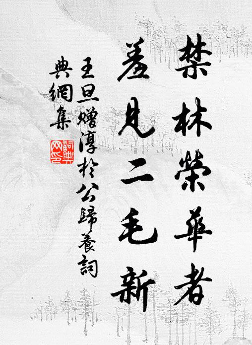 王旦禁林荣华者，羞见二毛新书法作品欣赏
