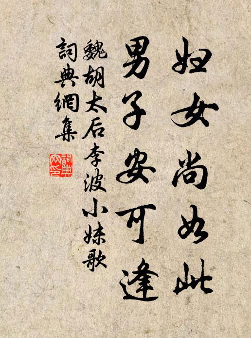 魏胡太后妇女尚如此，男子安可逢书法作品欣赏