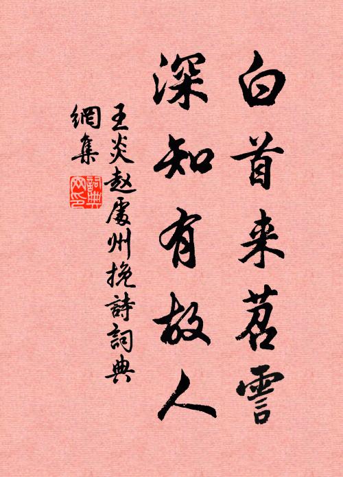 王炎白首来苕霅，深知有故人书法作品欣赏