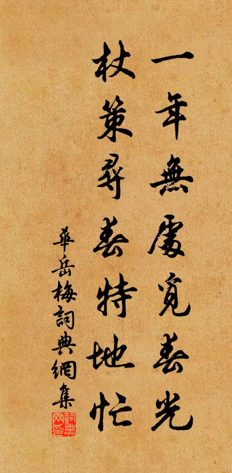 华岳一年无处觅春光，杖策寻春特地忙书法作品欣赏