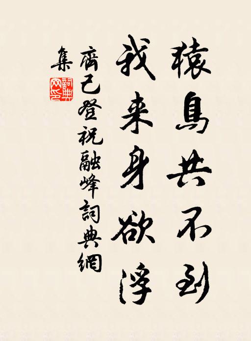 齐己猿鸟共不到，我来身欲浮书法作品欣赏