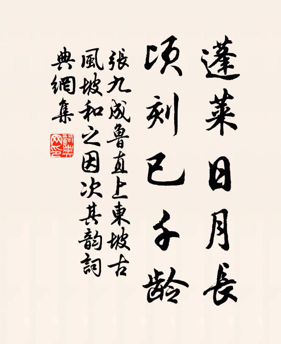 张九成蓬莱日月长，顷刻已千龄书法作品欣赏