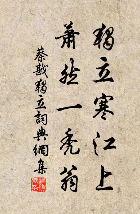 蔡戡独立寒江上，萧然一秃翁书法作品欣赏