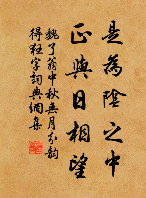 魏了翁是为阴之中，正与日相望书法作品欣赏