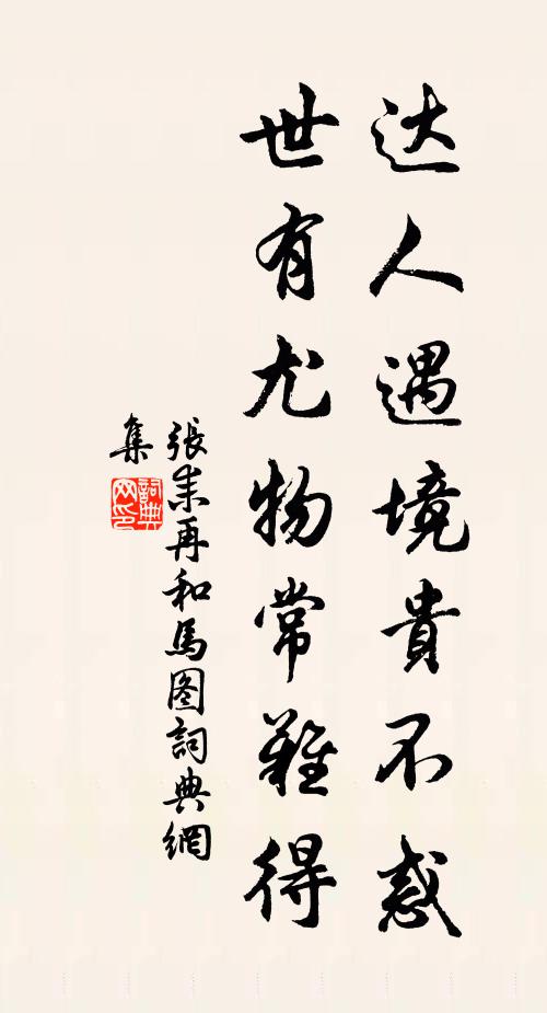 张耒达人遇境贵不惑，世有尤物常难得书法作品欣赏
