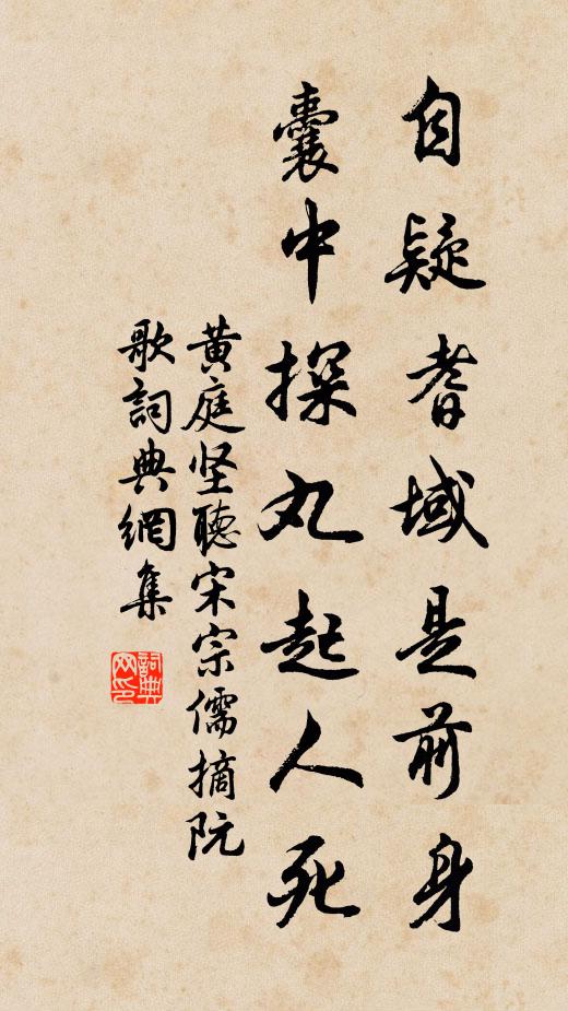 黄庭坚自疑耆域是前身，囊中探丸起人死书法作品欣赏