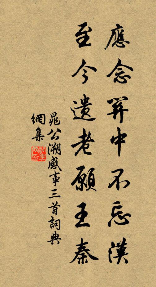 晁公溯应念关中不忘汉，至今遗老愿王秦书法作品欣赏