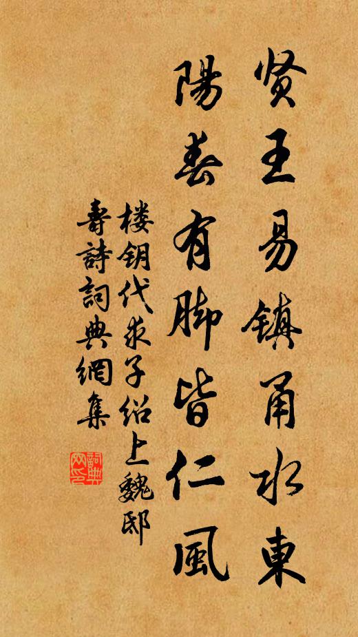 楼钥贤王易镇甬水东，阳春有脚皆仁风书法作品欣赏