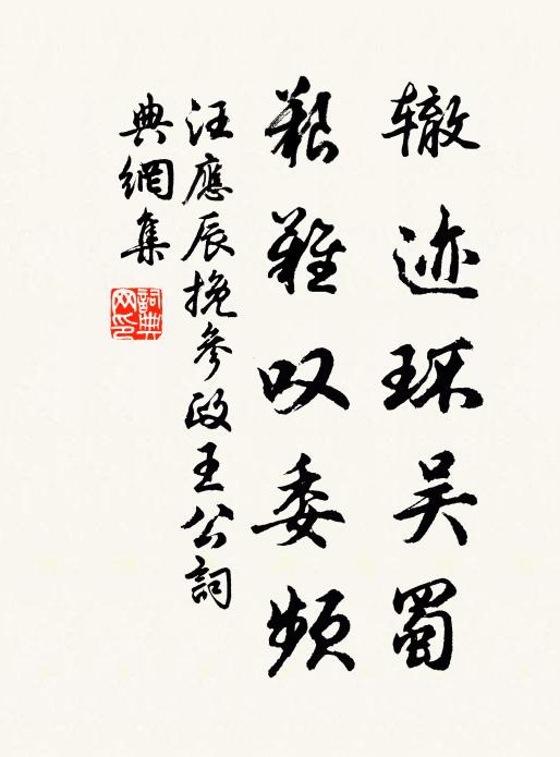 汪应辰辙迹环吴蜀，艰难叹委频书法作品欣赏