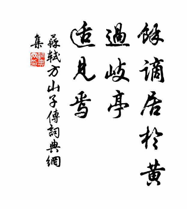 苏轼余谪居于黄,过岐亭,适见焉书法作品欣赏