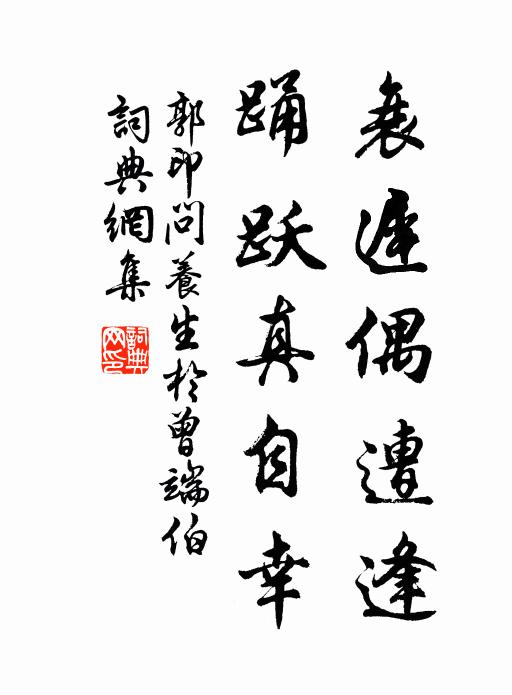 郭印衰迟偶遭逢，踊跃真自幸书法作品欣赏