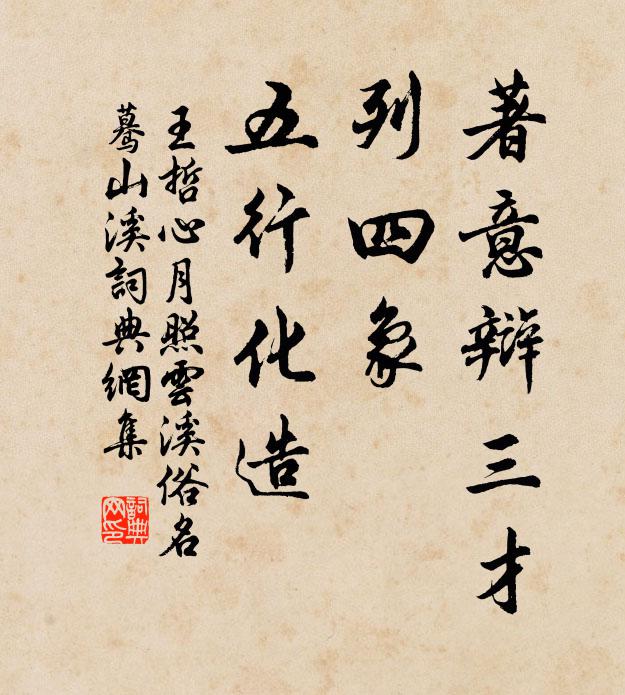 王哲著意辩三才，列四象、五行化造书法作品欣赏