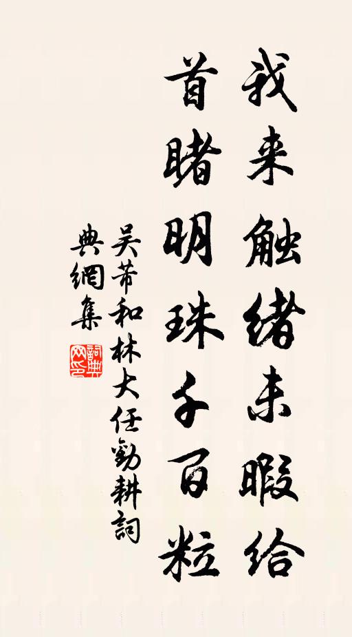 吴芾我来触绪未暇给，首睹明珠千百粒书法作品欣赏