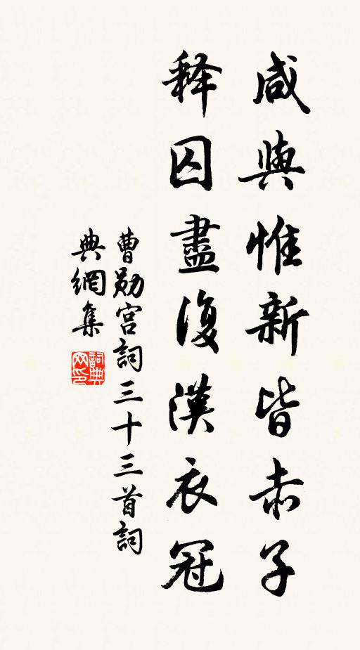 曹勋咸与惟新皆赤子，释囚尽复汉衣冠书法作品欣赏