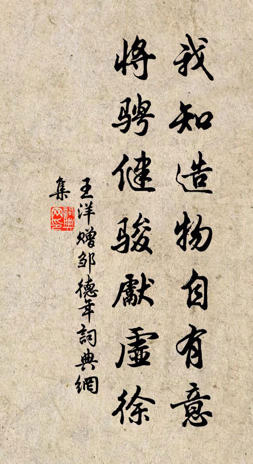 王洋我知造物自有意，将骋健骏先虚徐书法作品欣赏
