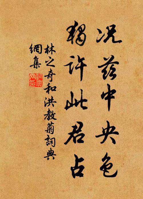 林之奇况兹中央色，独许此君占书法作品欣赏