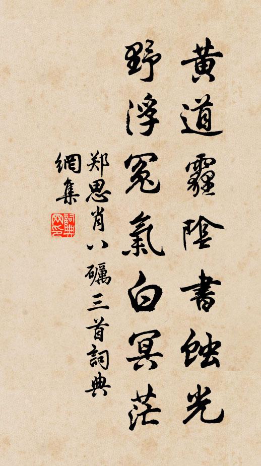郑思肖黄道霾阴书蚀光，野浮冤气白冥茫书法作品欣赏