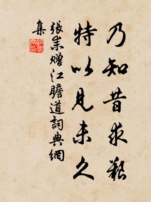 张耒乃知昔求艰,特以见未久书法作品欣赏