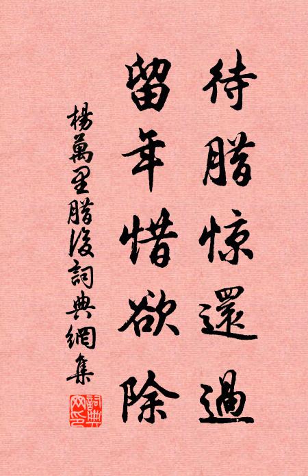 杨万里待腊惊还过，留年惜欲除书法作品欣赏