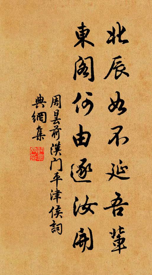 周昙北辰如不延吾辈，东阁何由逐汝开书法作品欣赏