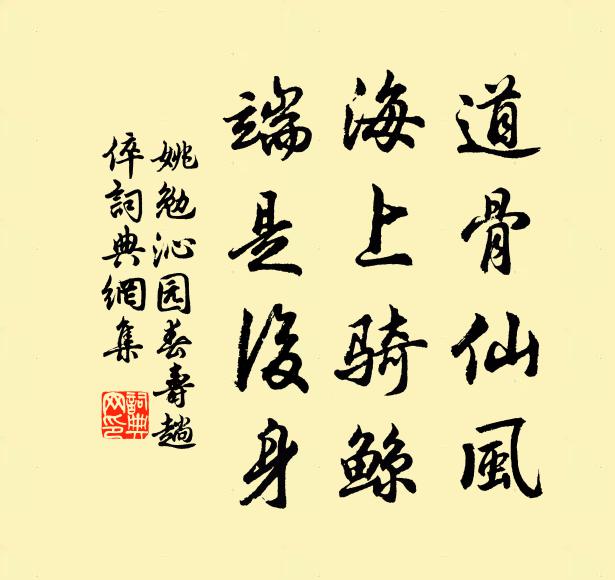 姚勉道骨仙风，海上骑鲸，端是后身书法作品欣赏