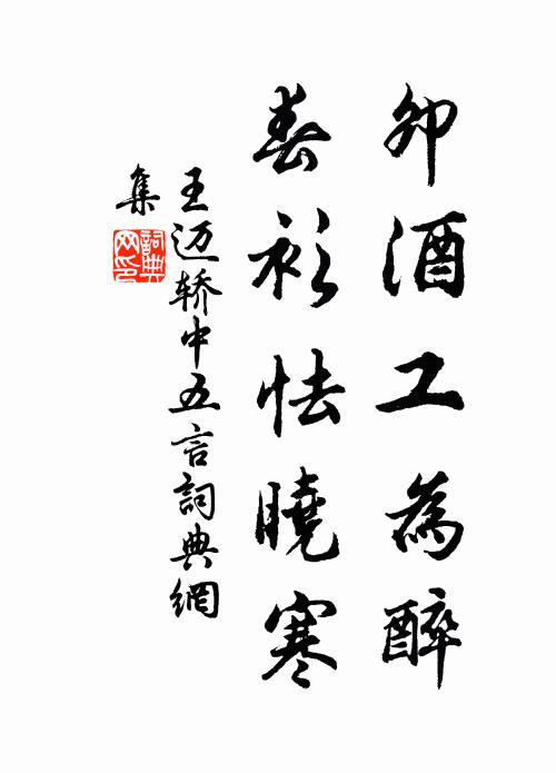 王迈卯酒工为醉，春衫怯晓寒书法作品欣赏