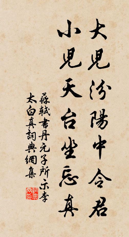 苏轼大儿汾阳中令君，小儿天台坐忘真书法作品欣赏