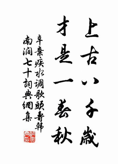辛弃疾上古八千岁，才是一春秋书法作品欣赏