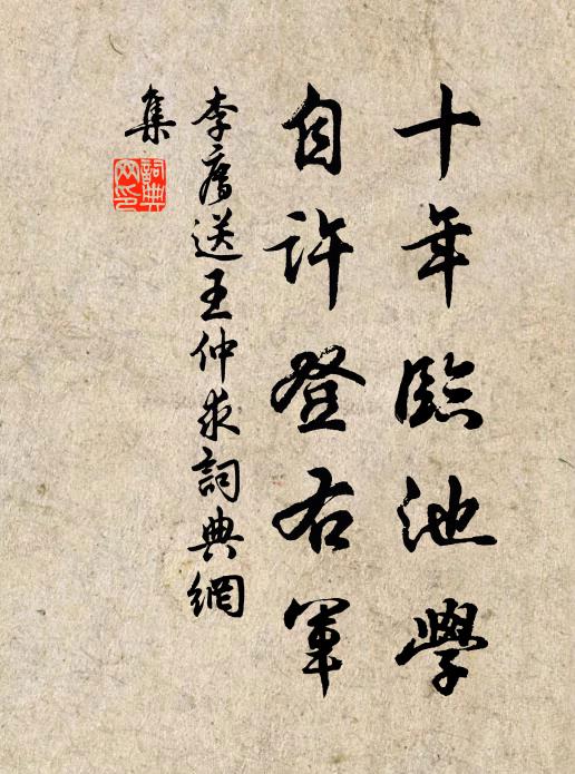 李廌十年临池学，自许登右军书法作品欣赏