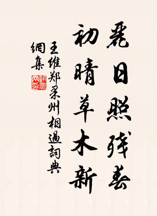 王维丽日照残春，初晴草木新书法作品欣赏