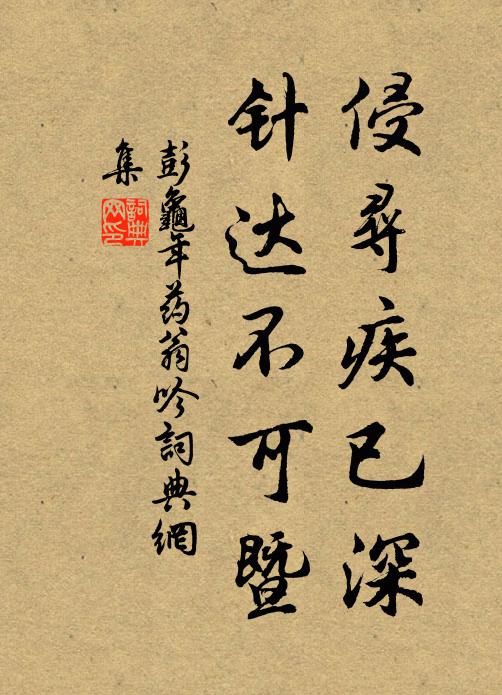 彭龟年侵寻疾已深，针达不可暨书法作品欣赏