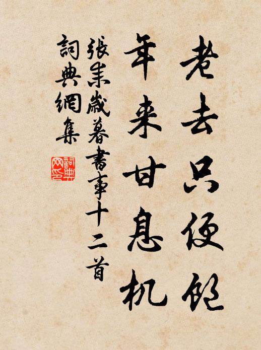 张耒老去只便饱，年来甘息机书法作品欣赏