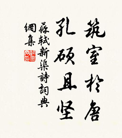 苏轼筑室於唐，孔硕且坚书法作品欣赏