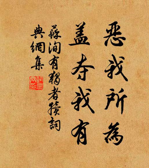 苏洵恶我所为，盖夺我有书法作品欣赏