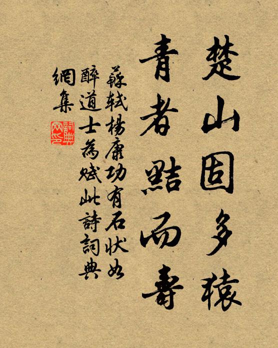 苏轼楚山固多猿，青者黠而寿书法作品欣赏