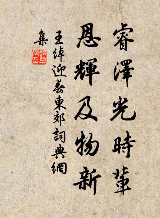 王绰睿泽光时辈，恩辉及物新书法作品欣赏