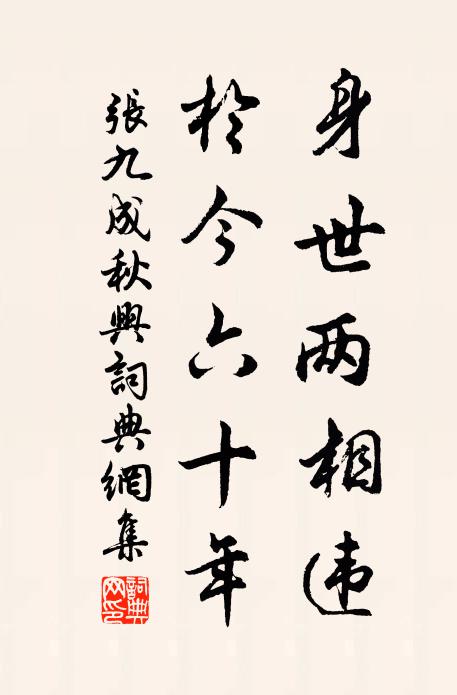 张九成身世两相违，於今六十年书法作品欣赏