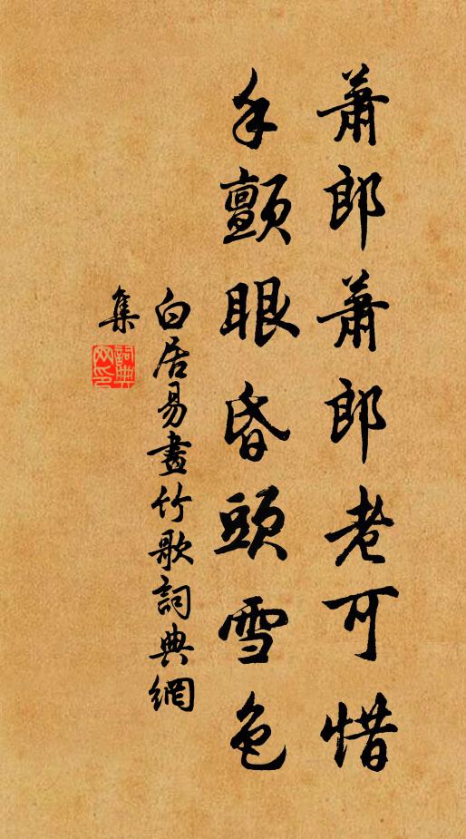 白居易萧郎萧郎老可惜，手颤眼昏头雪色书法作品欣赏
