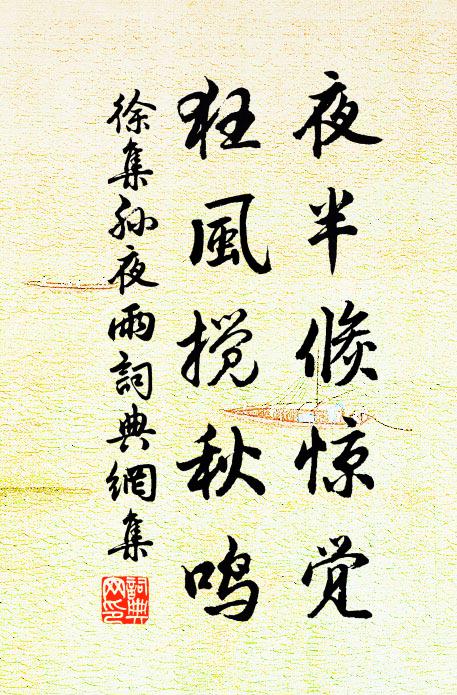 徐集孙夜半倏惊觉，狂风搅秋鸣书法作品欣赏