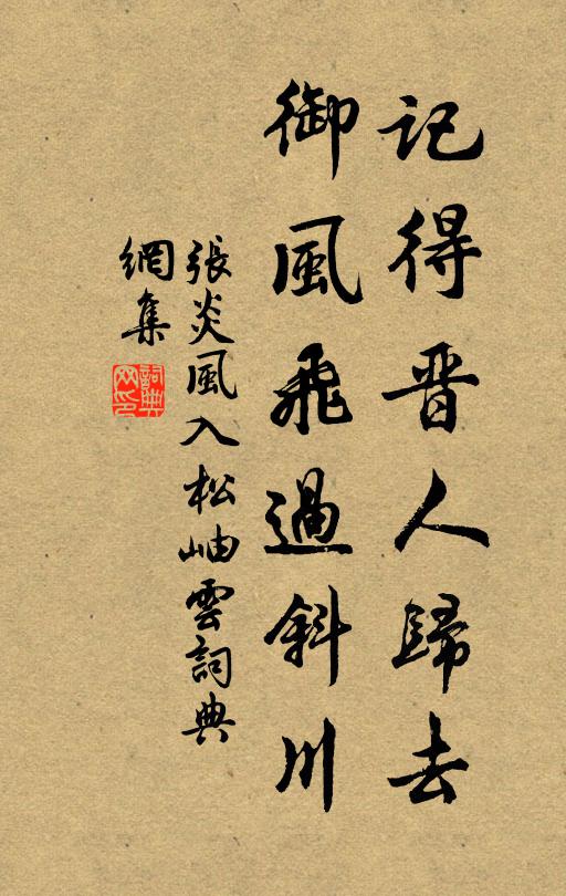 张炎记得晋人归去，御风飞过斜川书法作品欣赏