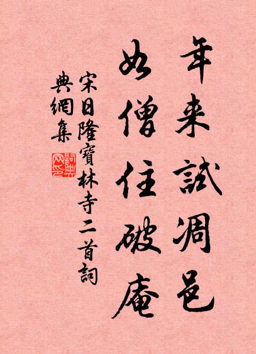 宋日隆年来试凋邑,如僧住破庵书法作品欣赏