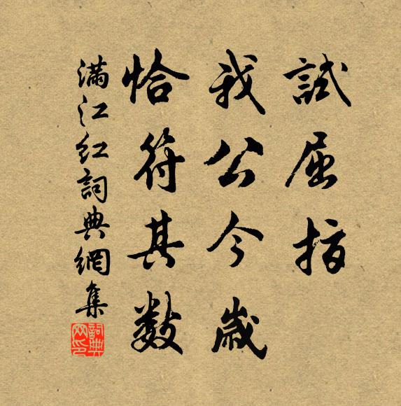 佚名试屈指、我公今岁，恰符其数书法作品欣赏