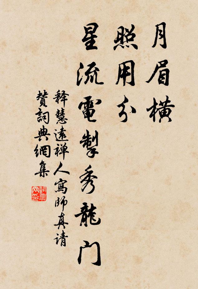 释慧远月眉横，照用分，星流电掣秀龙门书法作品欣赏