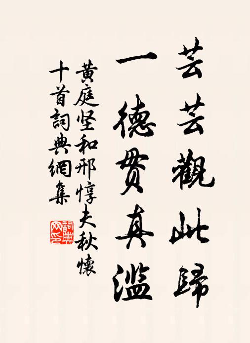 黄庭坚芸芸观此归，一德贯真滥书法作品欣赏