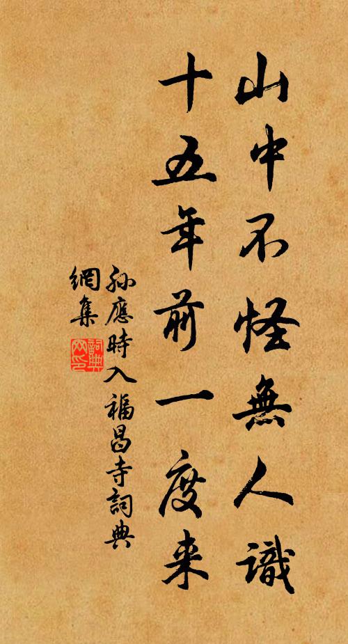 孙应时山中不怪无人识，十五年前一度来书法作品欣赏