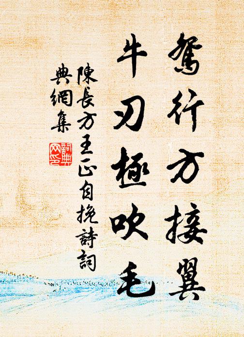 陈长方鸳行方接翼，牛刃极吹毛书法作品欣赏