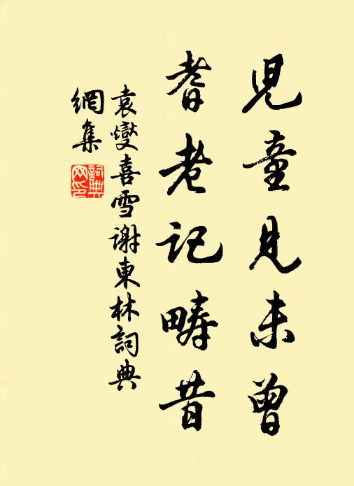 袁燮儿童见未曾，耆老记畴昔书法作品欣赏